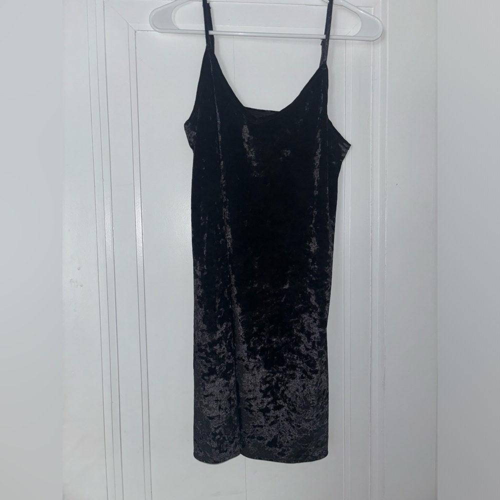 Black Velvet Slip Dress